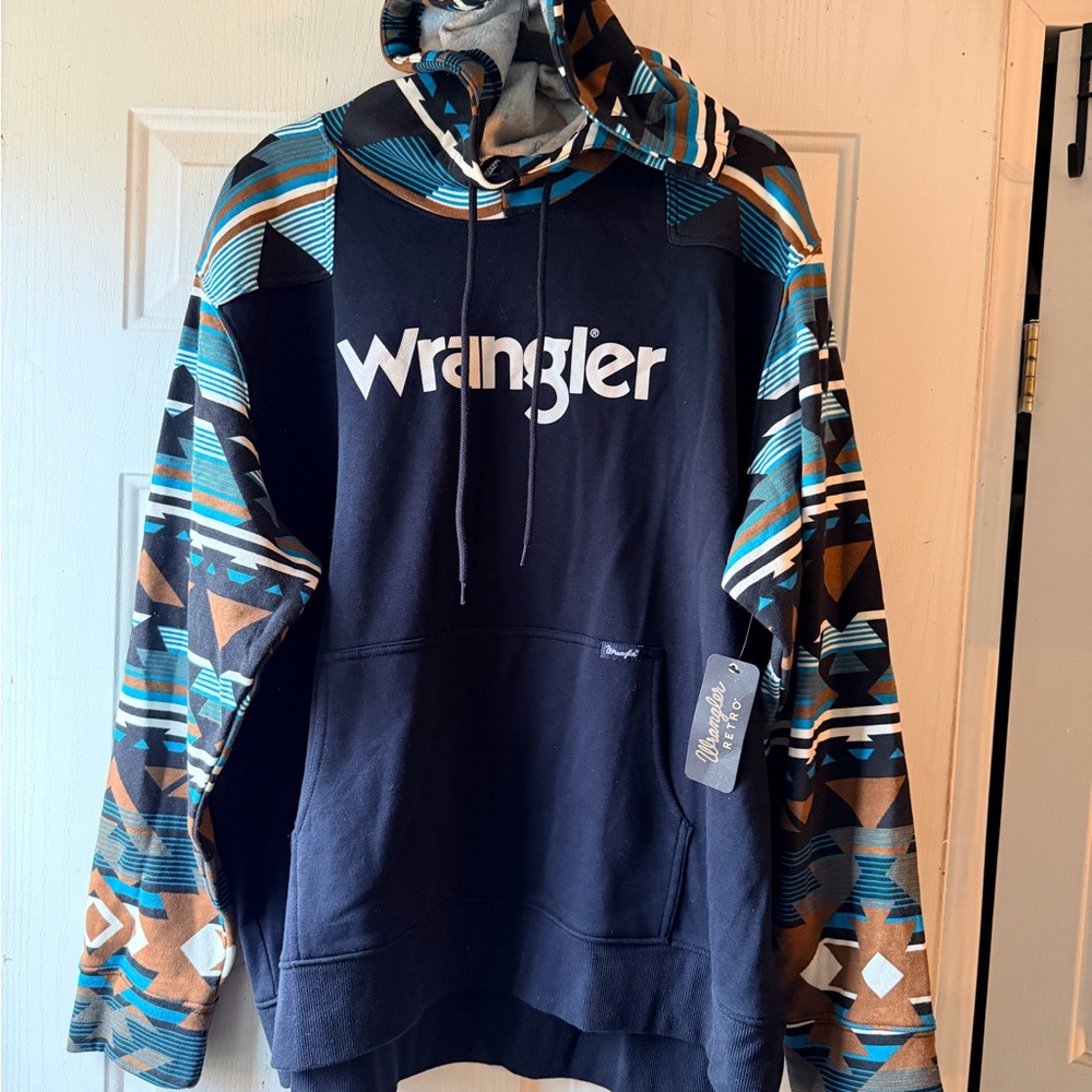 Wrangler Multicolor Aztec Geometric Hoodie